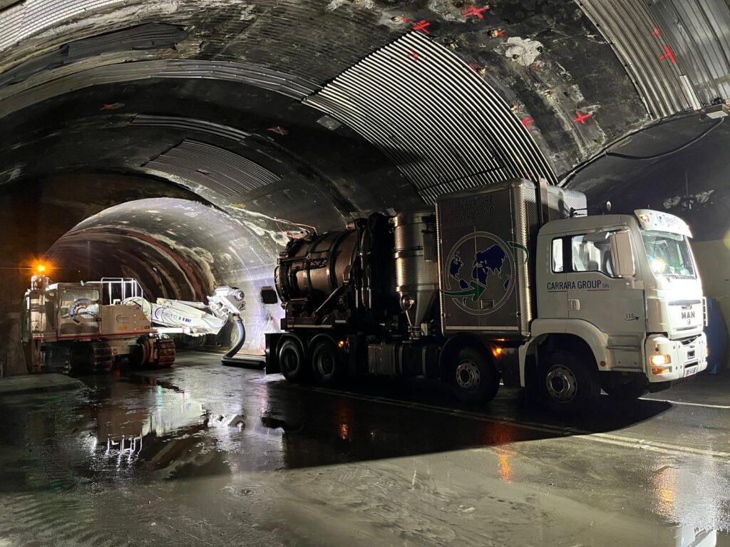 Travaux voute Tunnel du Mont Blanc