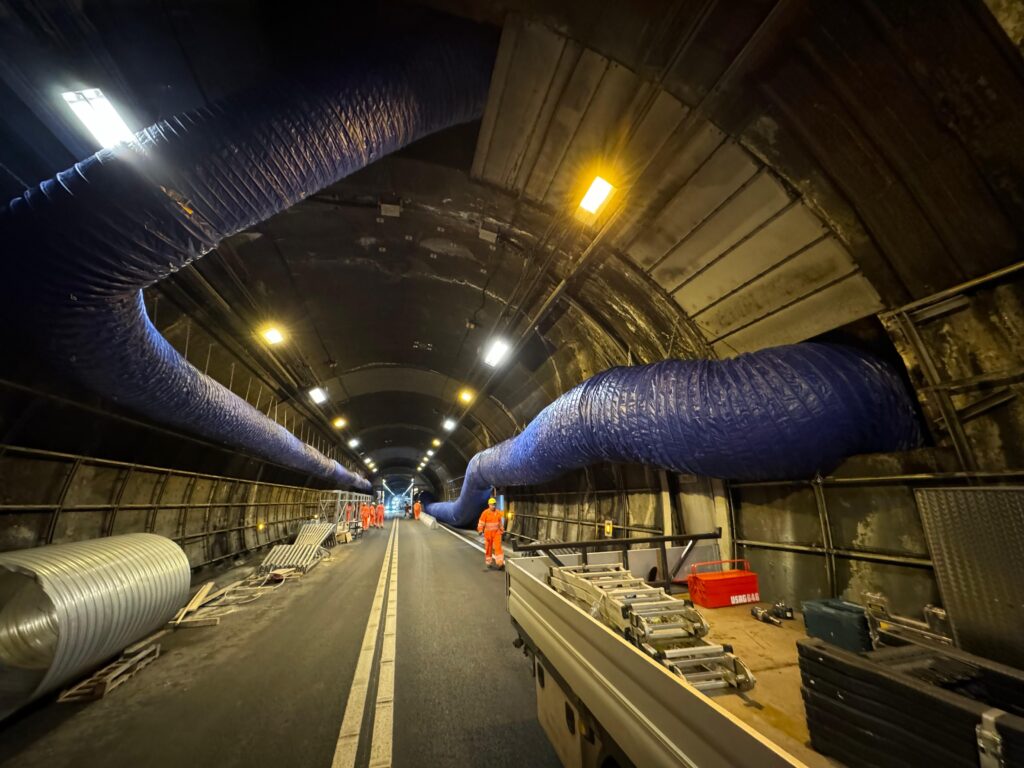 Travaux voute Tunnel du Mont Blanc