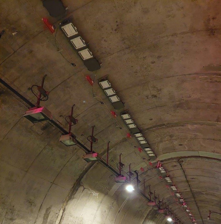 Remplacement de l'éclairage en LED au Tunnel du Vuache ©ATMB