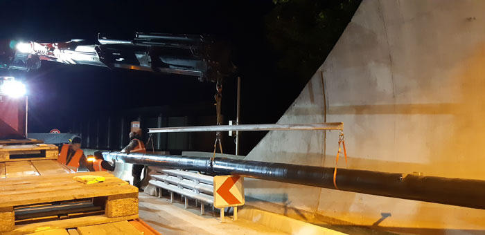 Remplacement de la colonne incendie dans le Tunnel du Vuache ©ATMB